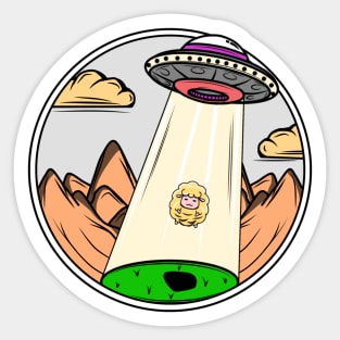 Alien abduction Sticker